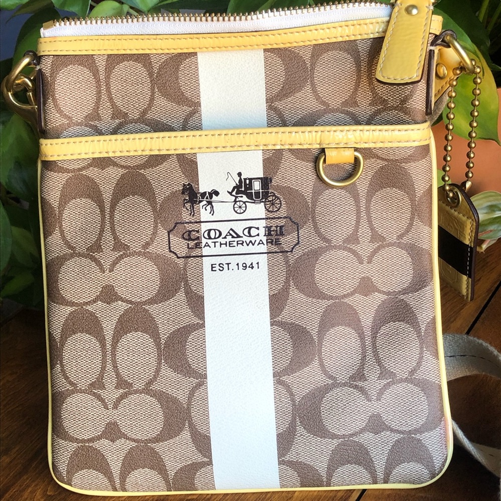 COACH Heritage Stripe Crossbody Purse